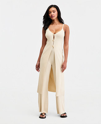 Bar III Women's Shimmer Knit Duster Tank Top, Macy's Exclusive - Macy's | Macy's