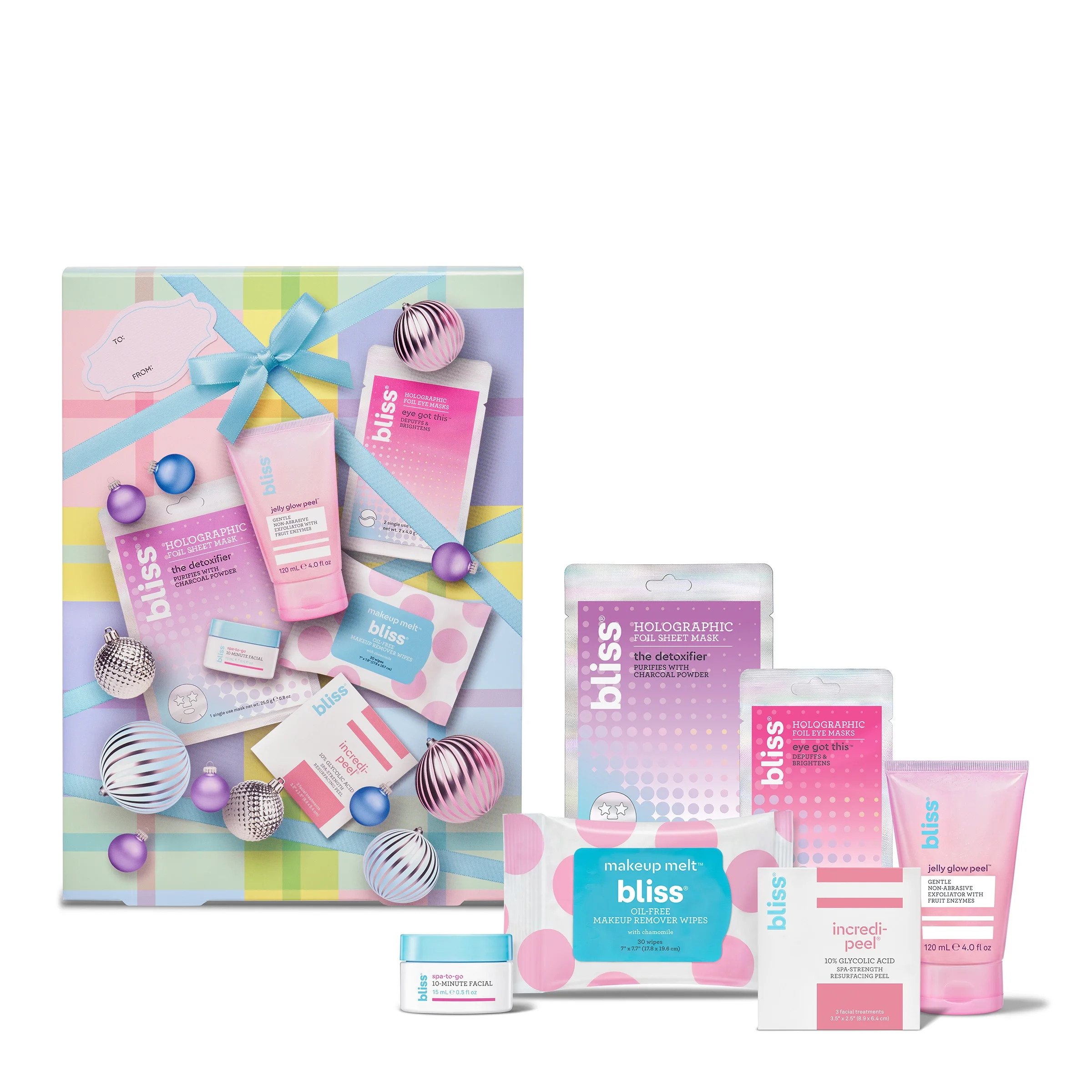 Bliss Ultimate At-Home Facial Skin Care Holiday Gift Set Kit, 6 Pieces - Walmart.com | Walmart (US)