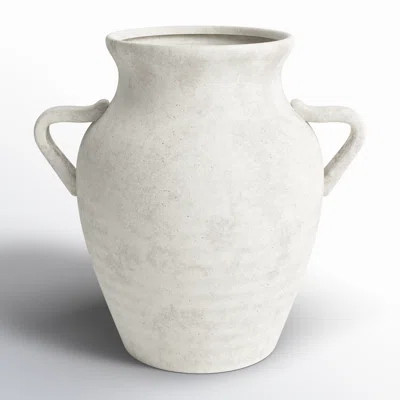 Daily Ceramic Antique Style Textured Vase With Shadings And Handles | Wayfair North America