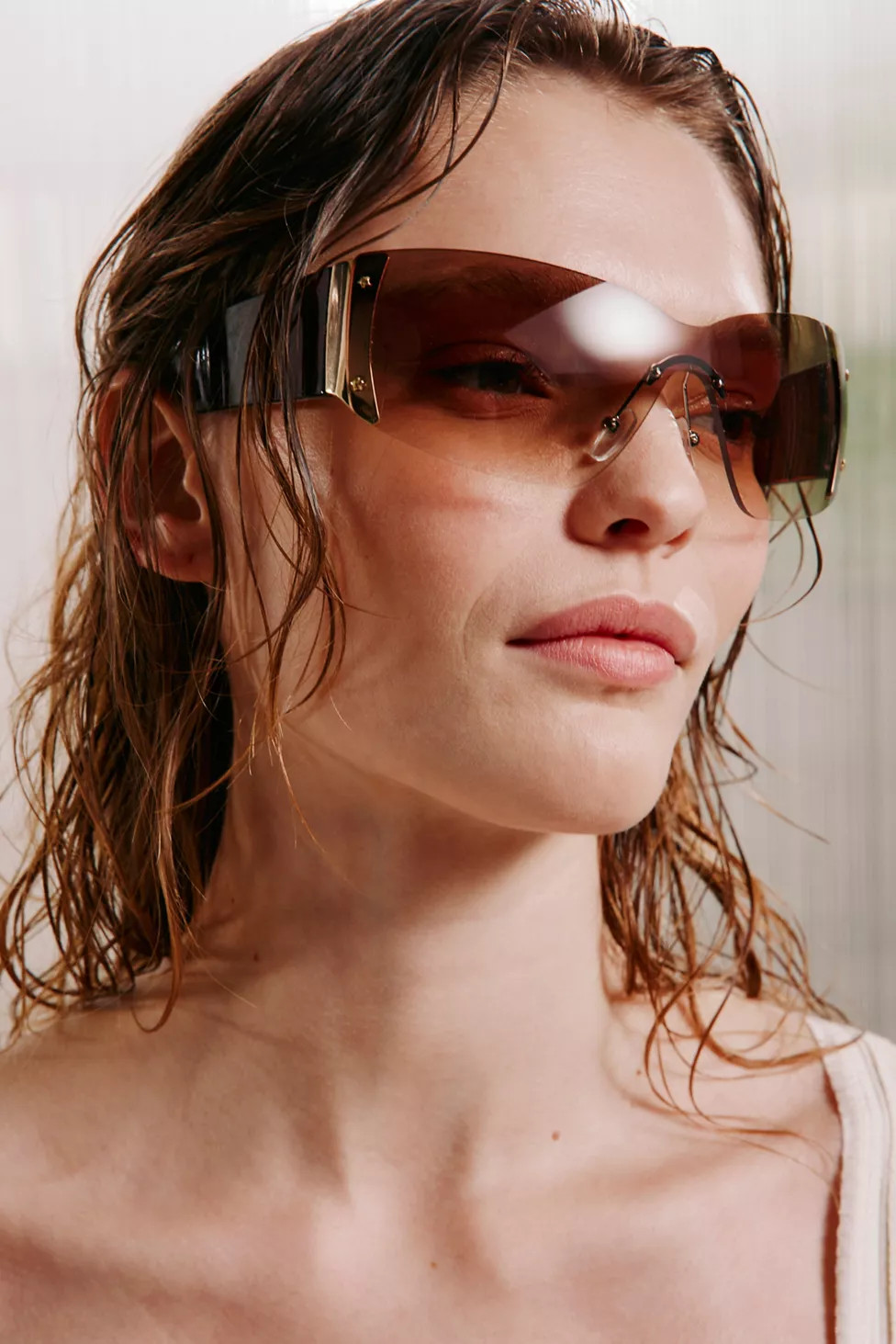 Brittney Y2K Shield Sunglasses | Urban Outfitters (US and RoW)