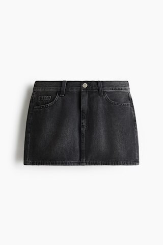 H & M - Short Denim Skirt - Black | H&M (US + CA)