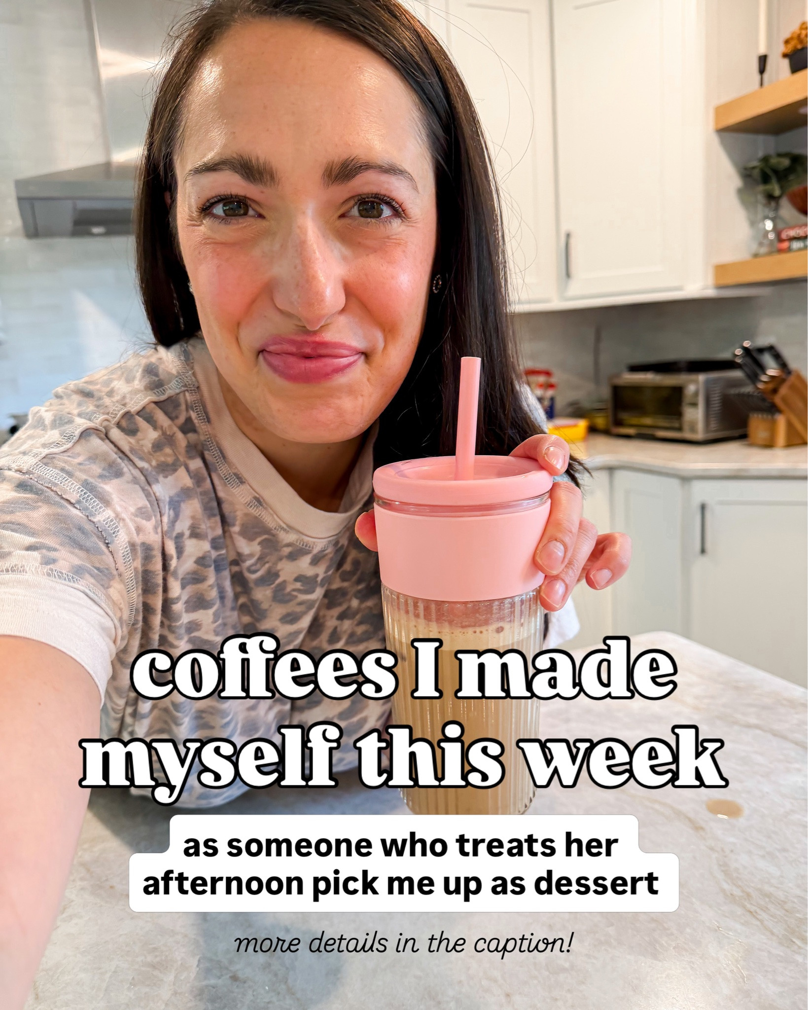 I am no expert in making specialty coffee drinks. I recently started getting more creative with my afternoon pick me ups and it has been so fun! IG is showing me tons of coffee content lately 😂 so I thought I would try it out for myself. Here is what I made myself this week. Wednesday and Thursday were my faves of the week! I did not get the proportions right on Tuesday 🤦🏻‍♀️ and today’s drink was not my fave either. I will continue to make some yummy drinks and take you all along for the ride 😊

Comment SHOP for links to some of the items I used. 

#coffee #icedcoffee #latte #icedlattee #coffeetok