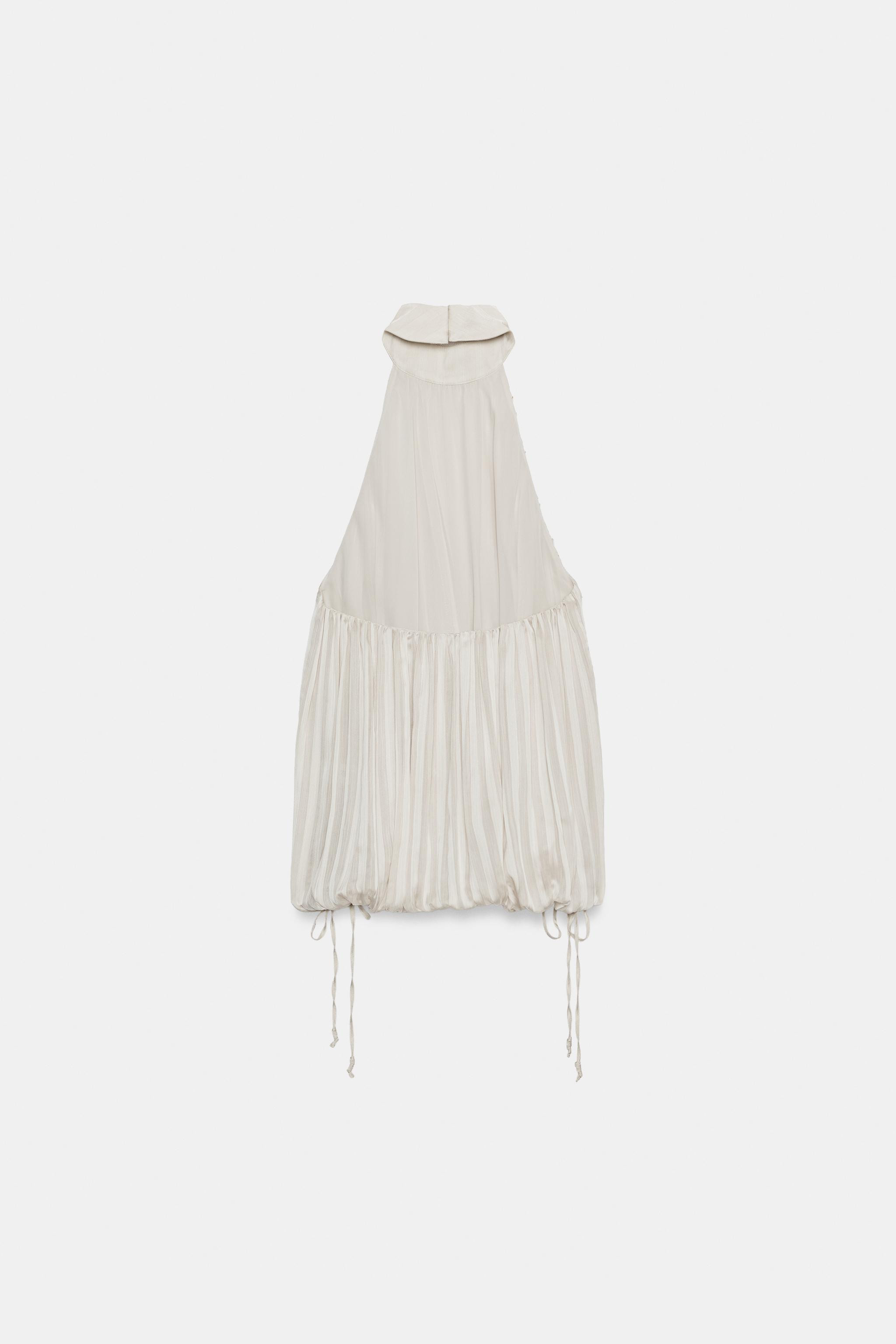 ZW COLLECTION PLEATED HALTER TOP | Zara UK