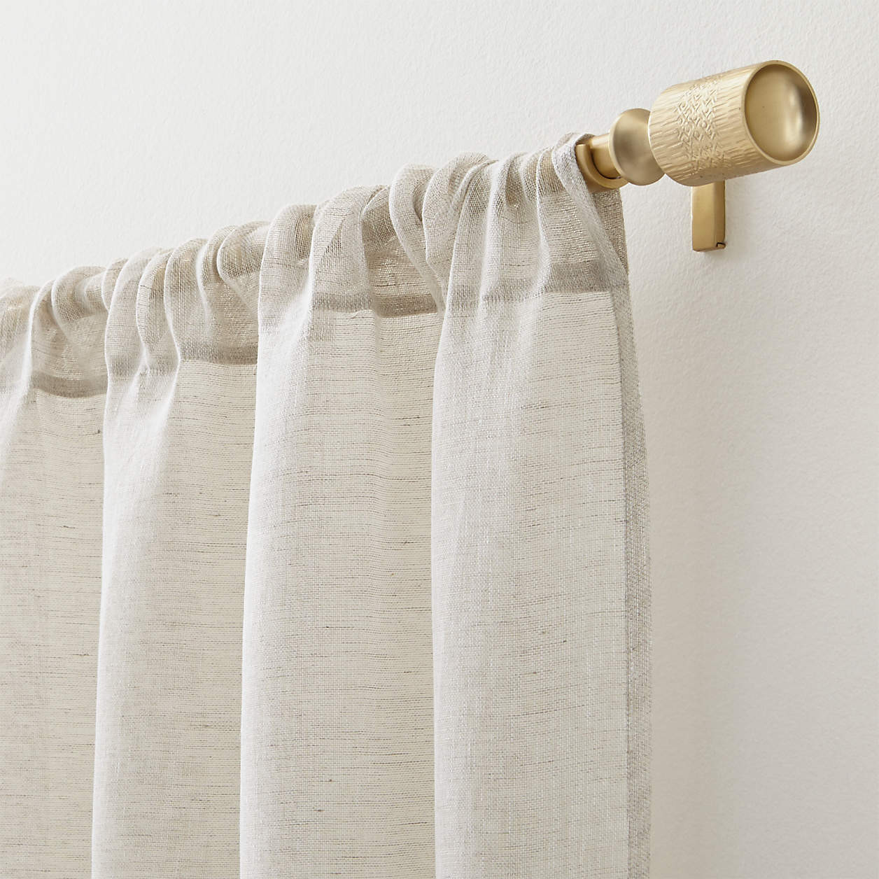 Linen Sheer Natural Curtains | Crate & Barrel | Crate & Barrel