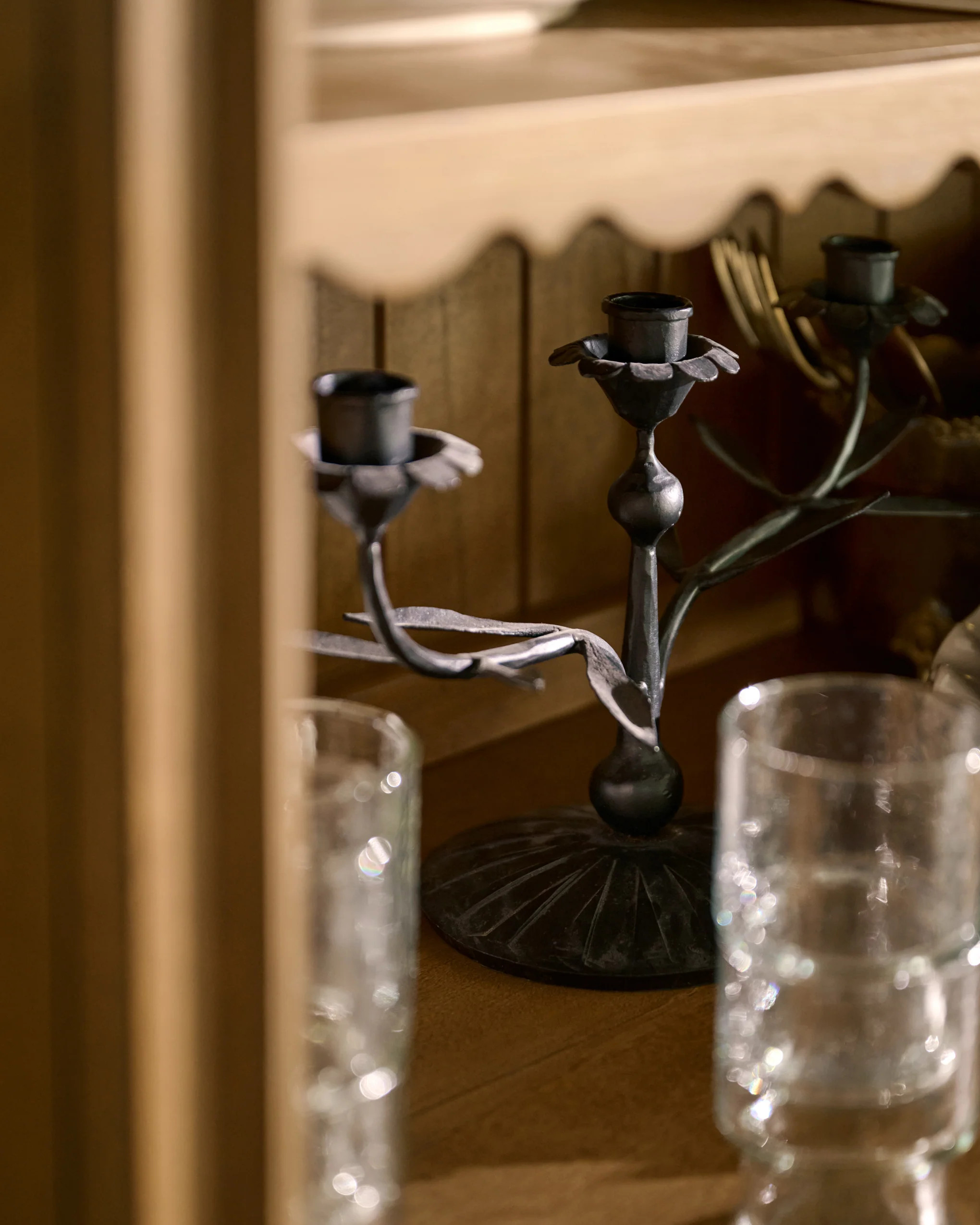 Gracie Forged Candelabra | Magnolia
