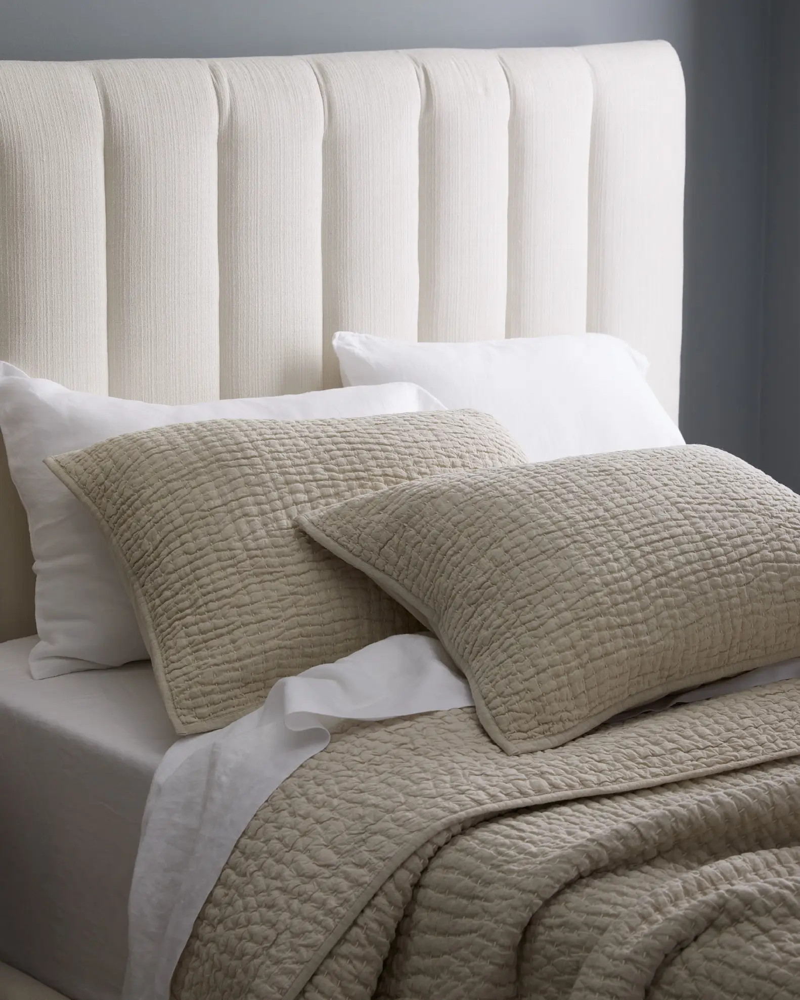 European Linen Cotton Stitch Quilt | Quince