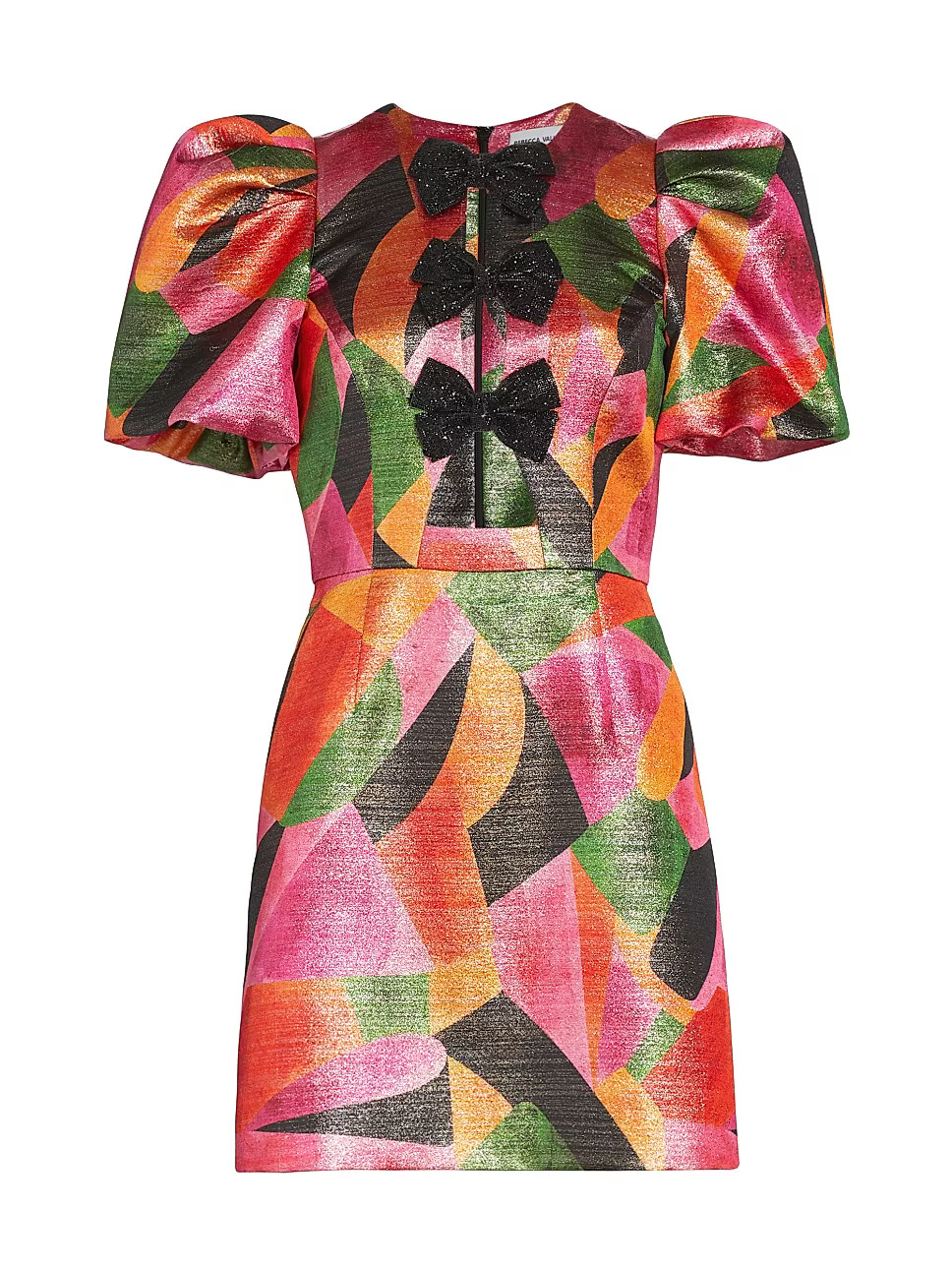 Copacabana Metallic Bow Minidress | Saks Fifth Avenue