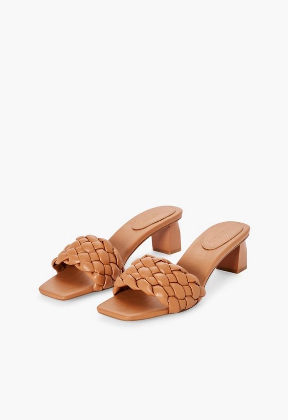 Tonika Braided Strap Heeled Sandal | JustFab