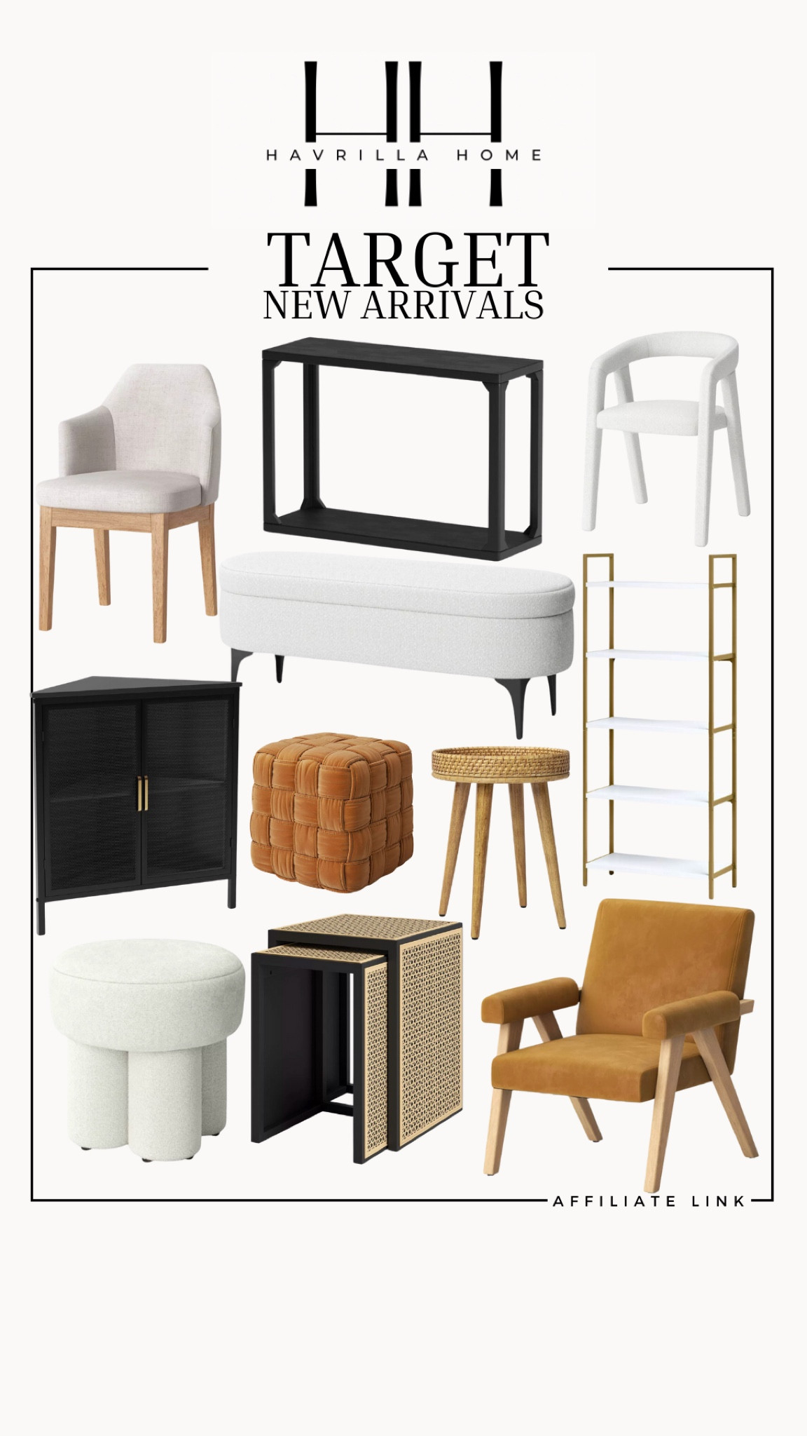 Target furniture new arrivals, target arrivals, target ottoman, target bench, ottoman, entryway table, pouf, nesting tables, bedside bench, dining room chair, accent chair. Follow @havrillahome on Instagram and Pinterest for more home decor inspiration, diy and affordable finds Holiday, christmas decor, home decor, living room, Candles, wreath, faux wreath, walmart, Target new arrivals, winter decor, spring decor, fall finds, studio mcgee x target, hearth and hand, magnolia, holiday decor, dining room decor, living room decor, affordable, affordable home decor, amazon, target, weekend deals, sale, on sale, pottery barn, kirklands, faux florals, rugs, furniture, couches, nightstands, end tables, lamps, art, wall art, etsy, pillows, blankets, bedding, throw pillows, look for less, floor mirror, kids decor, kids rooms, nursery decor, bar stools, counter stools, vase, pottery, budget, budget friendly, coffee table, dining chairs, cane, rattan, wood, white wash, amazon home, arch, bass hardware, vintage, new arrivals, back in stock, washable rug

#LTKHome #LTKSaleAlert #LTKStyleTip