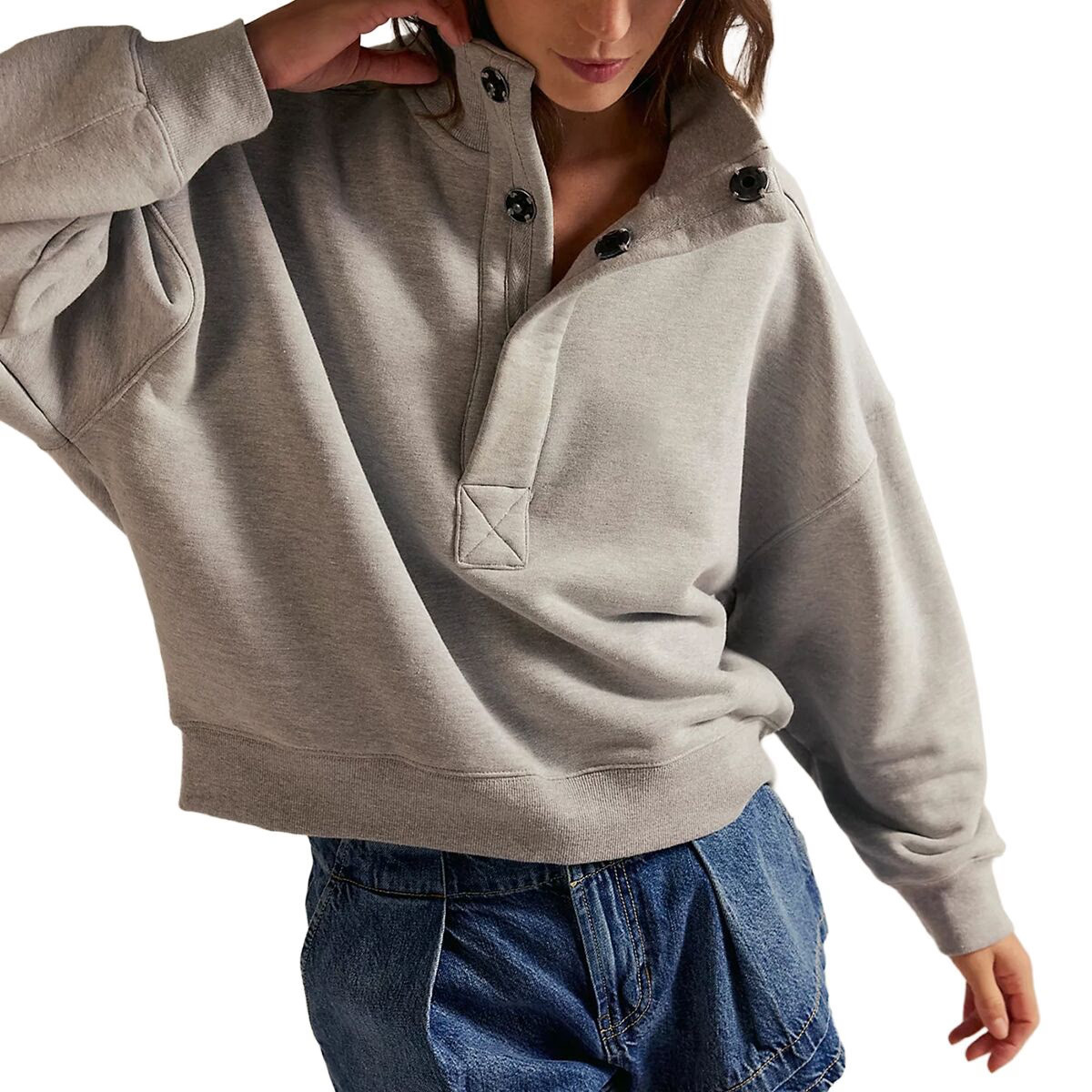 Free People Timeless Pullover - Women's Heather Grey, M | Backcountry