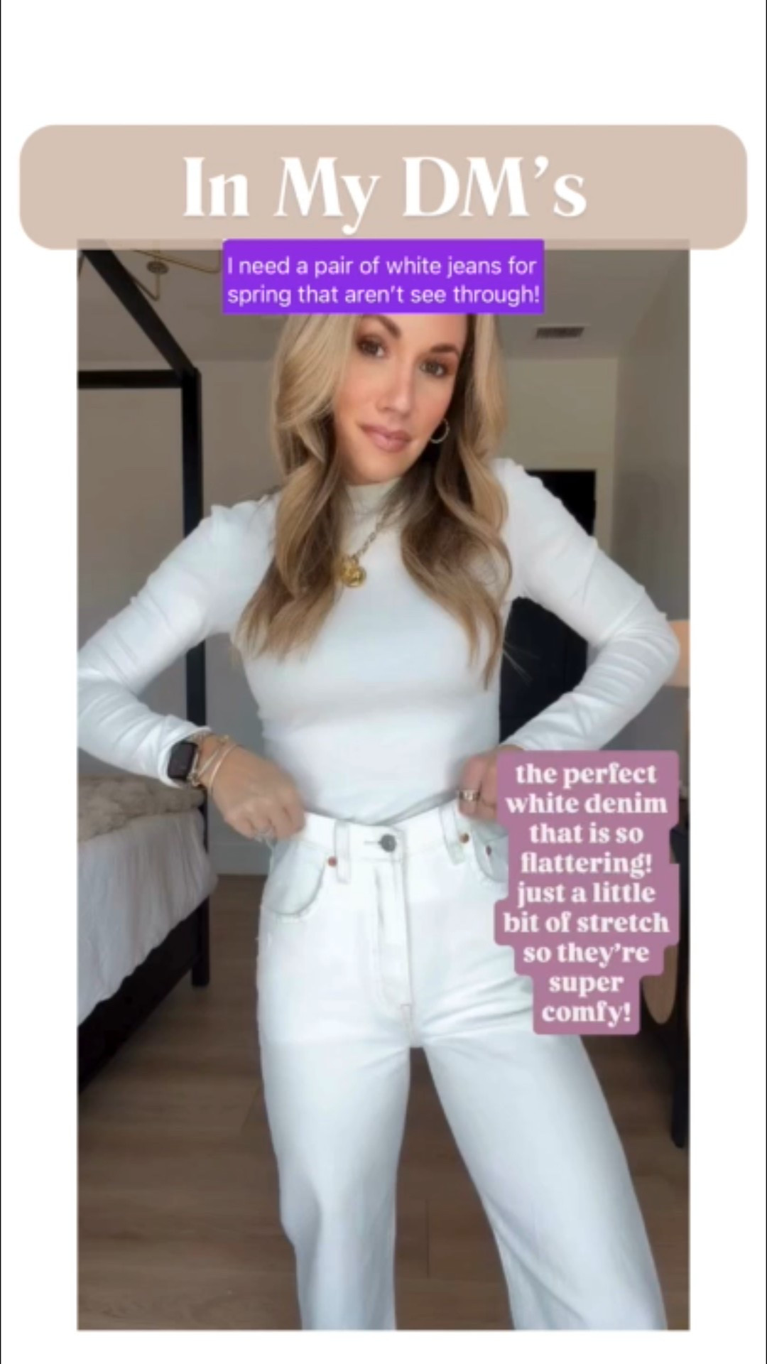 If you’re like me in love, wearing white denim in the spring and summertime these are perfect! I’m wearing darker underwear underneath and they are not see-through at all.

#LTKootd #LTKPetite #LTKgrwm