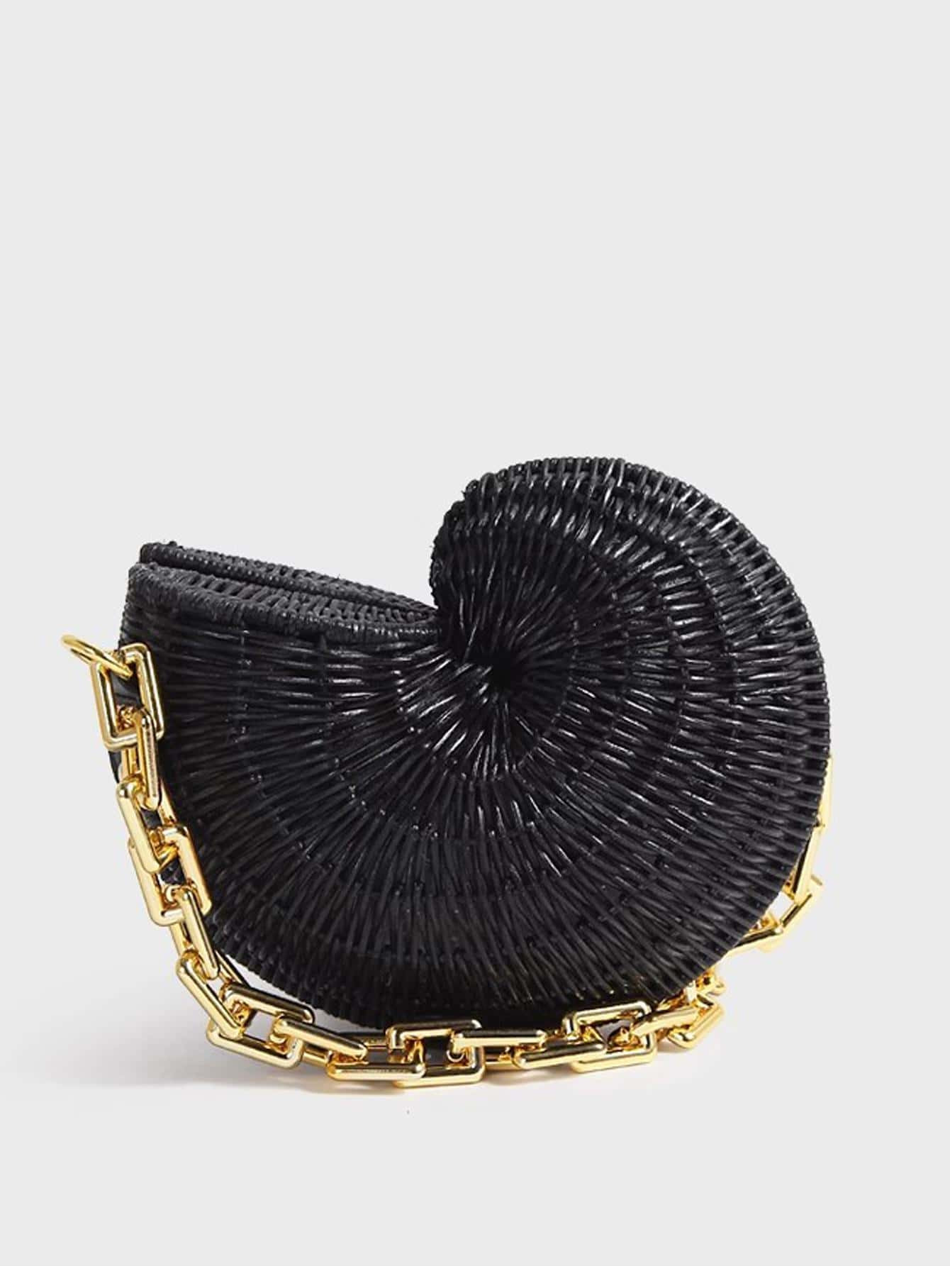 Minimalist Chain Strap Straw Bag Shell Design Vacation | SHEIN