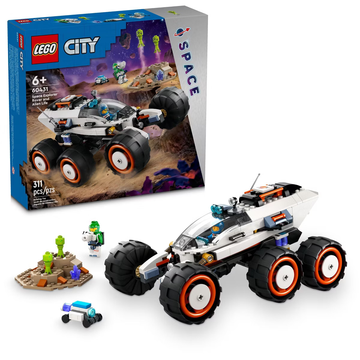LEGO City Space Explorer Rover and Alien Life Pretend Play Toy 60431 | Target