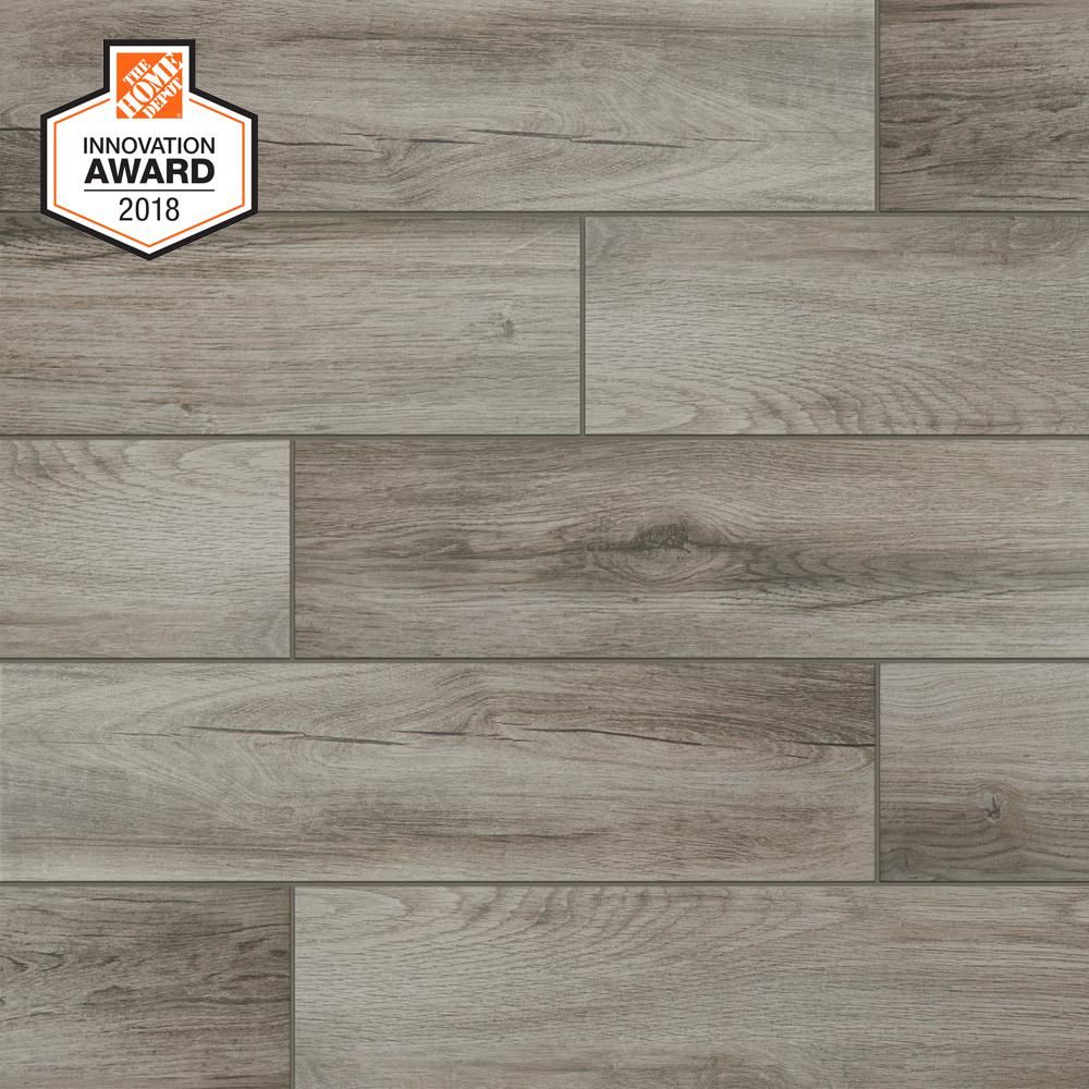 Lifeproof Shadow Wood 6 in. x 24 in. Porcelain Floor and Wall Tile (14.55 sq. ft. / case)-LP33624... | The Home Depot