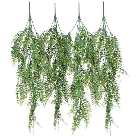 Coolmade 4 Pack Artificial Wall hanging plants Artificial Ivy Fake Hanging Vine Plants Decor Plas... | Walmart (US)