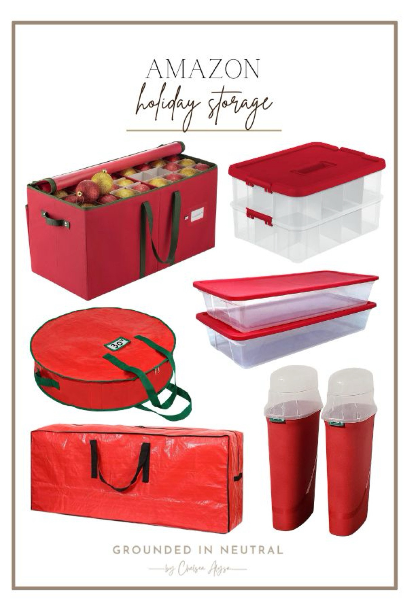 Amazon holiday storage! These are perfect for organizing yourself for next year  

#LTKSeasonal #LTKStyleTip #LTKHome