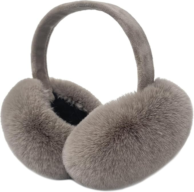 LCXSHYE Winter Ear muffs Faux Fur Warm Earmuffs Cute Foldable Outdoor Ear Warmers For Women Girls | Amazon (US)