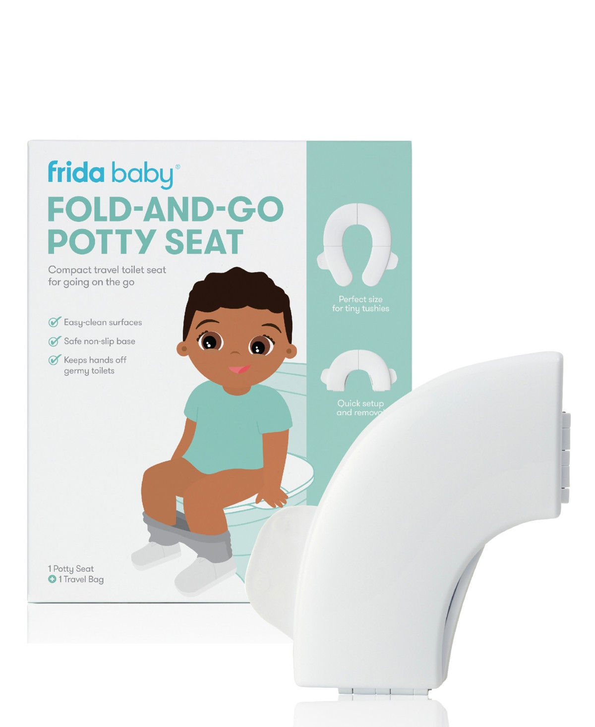 Frida Baby Fold-And-Go Potty Seat - White | Macy's