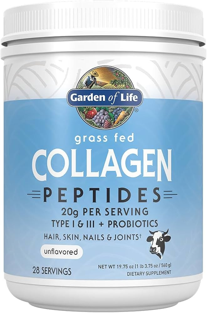 Garden of Life Grass Fed Collagen Peptides Powder Unflavored Collagen Powder for Women Men Hair S... | Amazon (US)