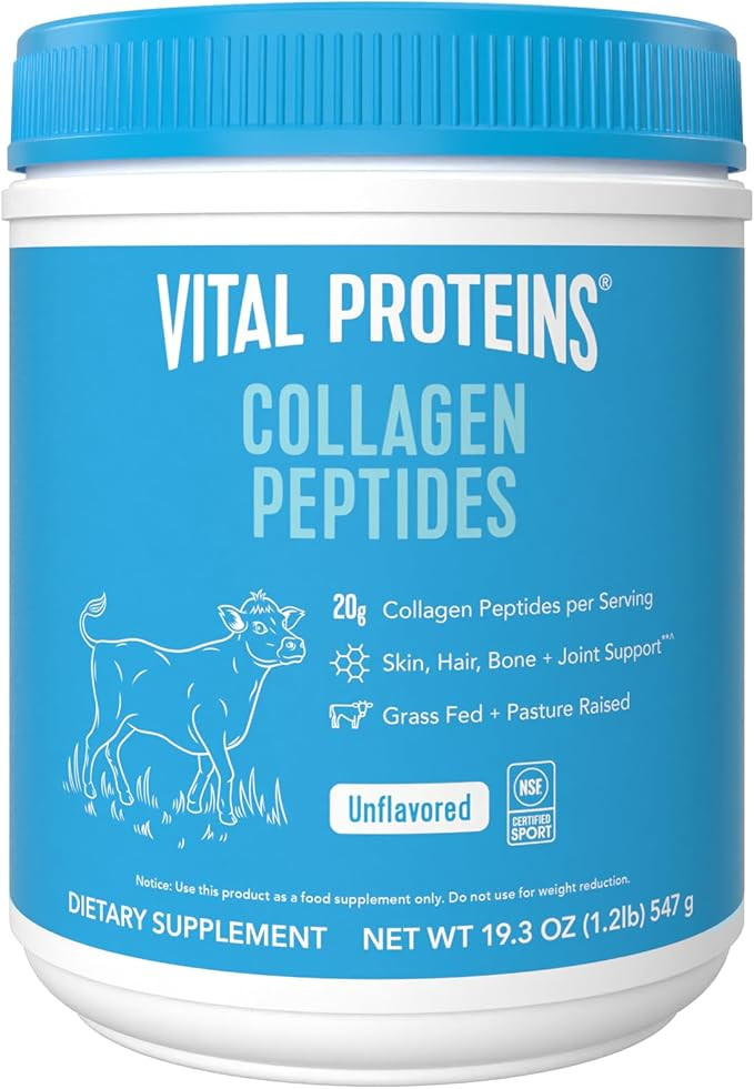 Vital Proteins Collagen Peptides Powder, Promotes Hair, Nail, Skin, Bone and Joint Health, Zero S... | Amazon (US)