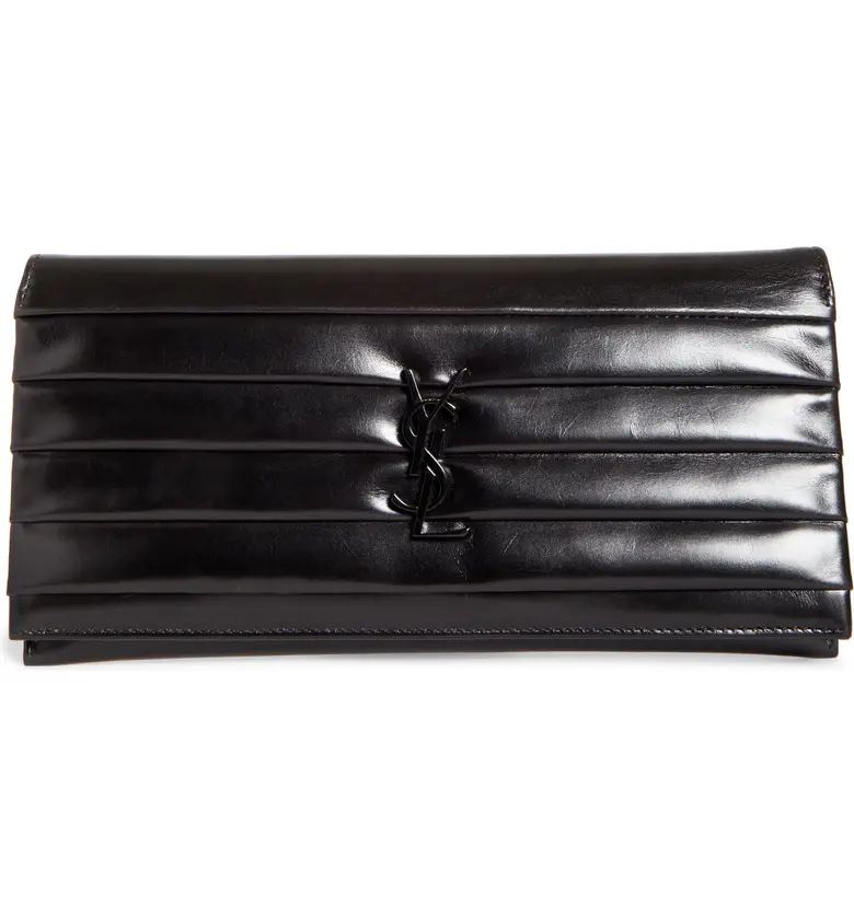 Smoking Pleated Leather Clutch | Nordstrom