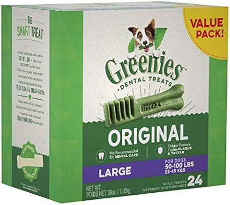 Greenies Original Large Dog Natural Dental Treats | Amazon (US)