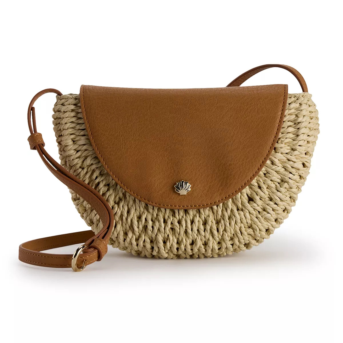 LC Lauren Conrad Leila Straw Crossbody Bag | Kohl's