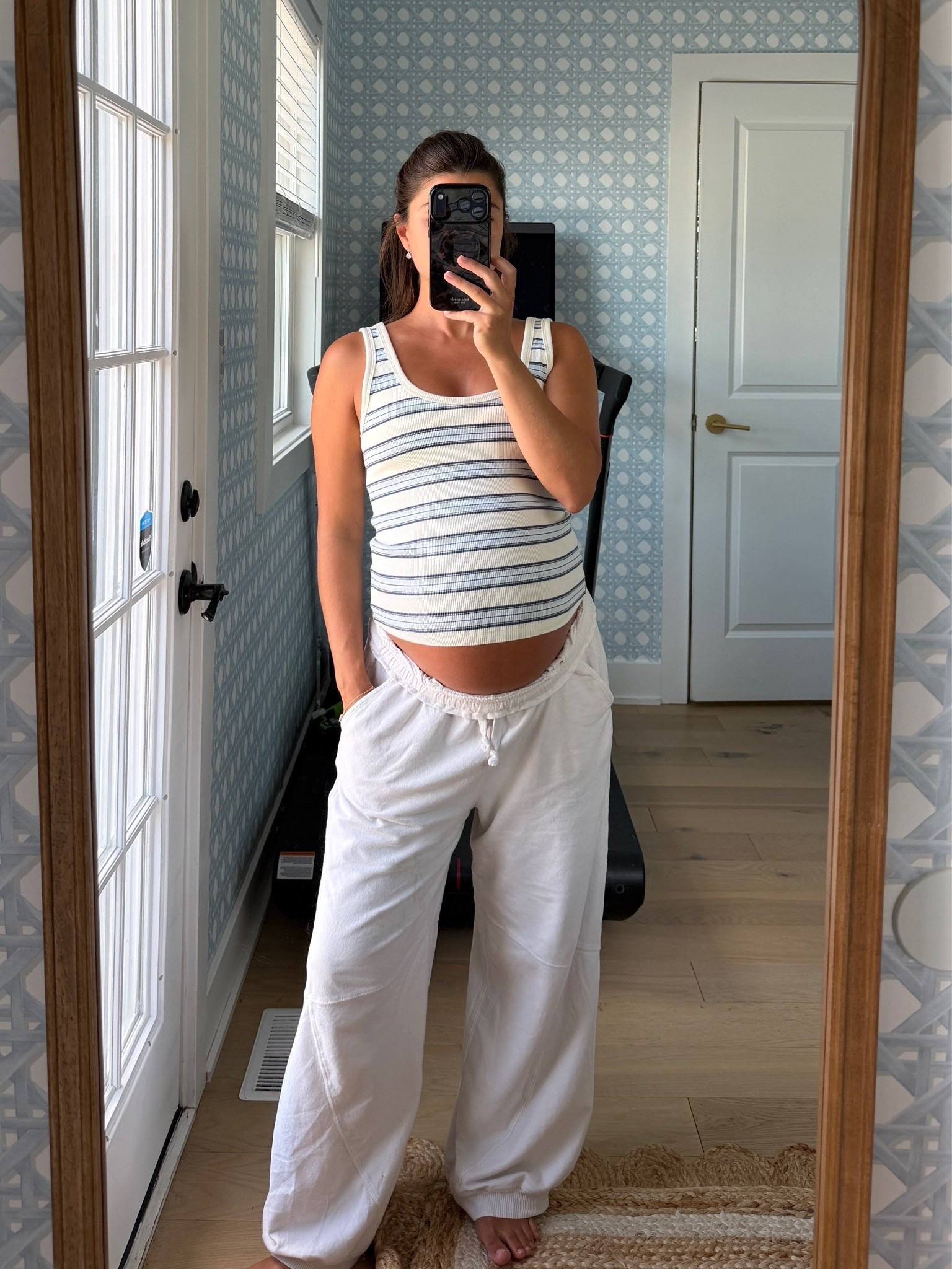 [8/3/26] love this bra-free tank from @abercrombie, currently wearing size medium but could’ve sized up to a large for some extra coverage on the bump. Pants are a favorite from @Aerie linking similar pair I’ve been wearing constantly this pregnancy (size xs) + come in multiple colors and on sale!!

#LTKgrwm #LTKootd #LTKBump