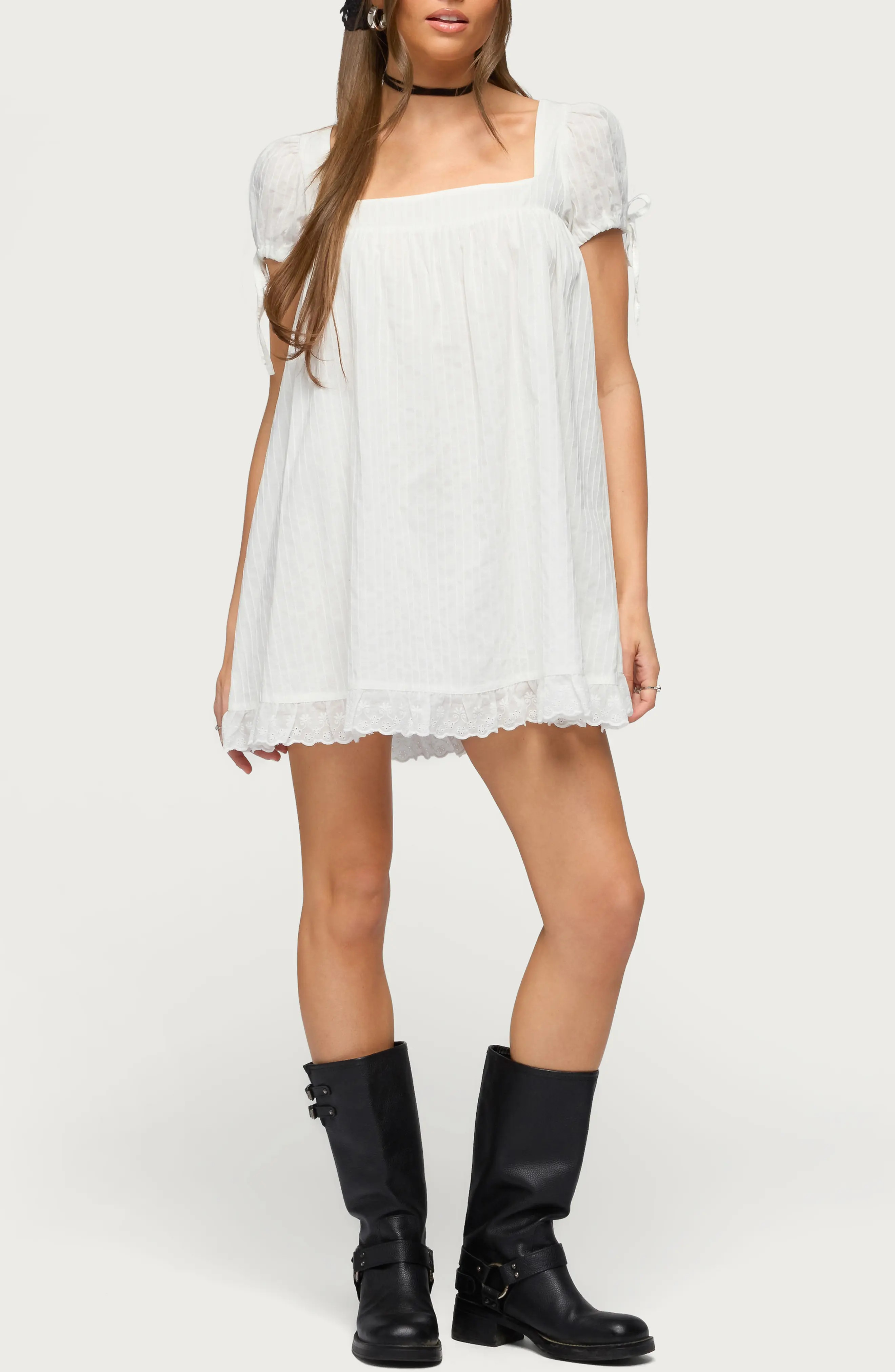 EDIKTED Eyelet Embroidery Minidress (Women) | Nordstrom | Nordstrom