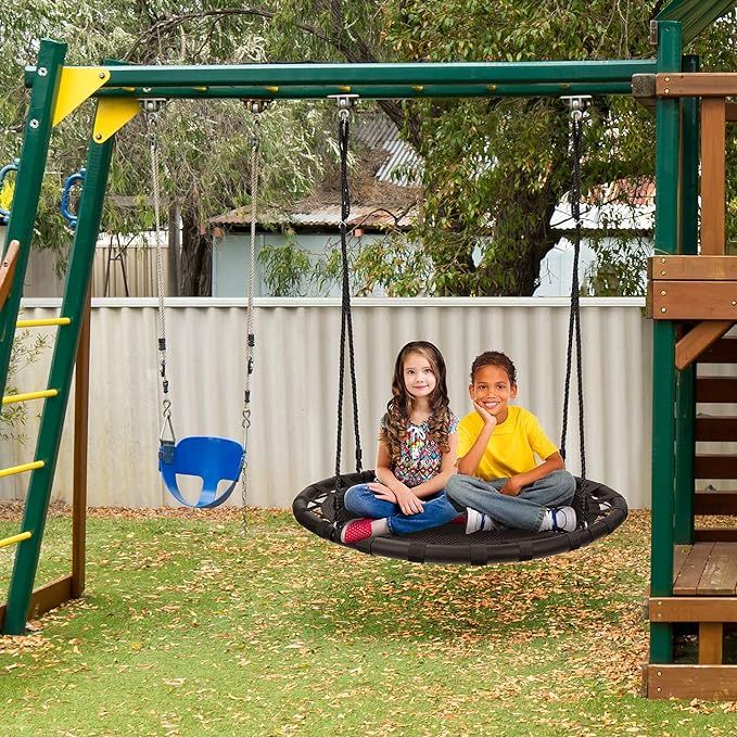 Amazon.com: Sorbus Spinner Swing – Kids Round Mat Swing – Great for Tree, Swing Set, Backyard... | Amazon (US)