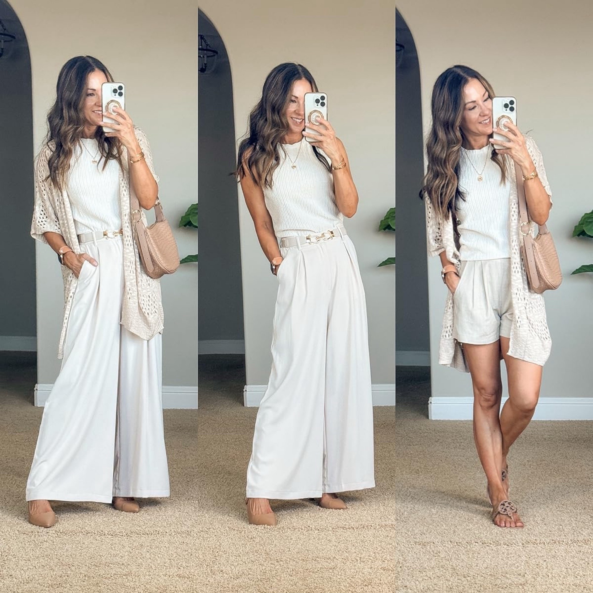 Summer Workwear Idea

Im wearing sleeveless tank small in beige, lightweight crochet cardigan small in beige, petite friendly trousers XS short in beige, kitten heels go up a 1/2 size

Summer outfit  Summer style  Summer fashion  Workwear  Summer workwear  Workwear style  Wide leg pants  Petite style  Petite fashion  EverydayHolly 

#LTKStyleTip #LTKSeasonal #LTKWorkwear