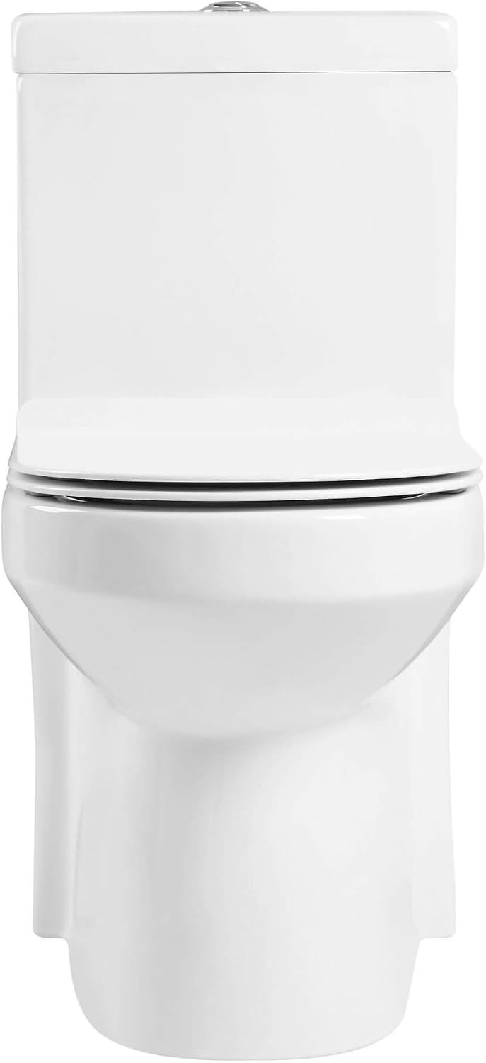 Fine Fixtures Dual-Flush Round One-Piece Toilet 12" Rough in (Seat Included) | Amazon (US)