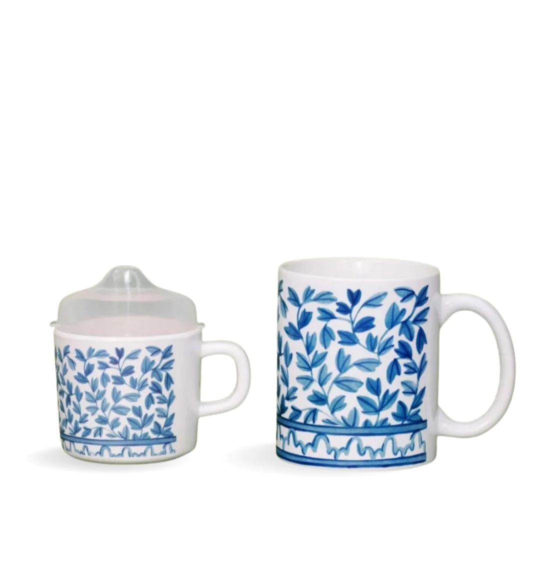 Blue and White Mama & Me Cup Set | Loozieloo