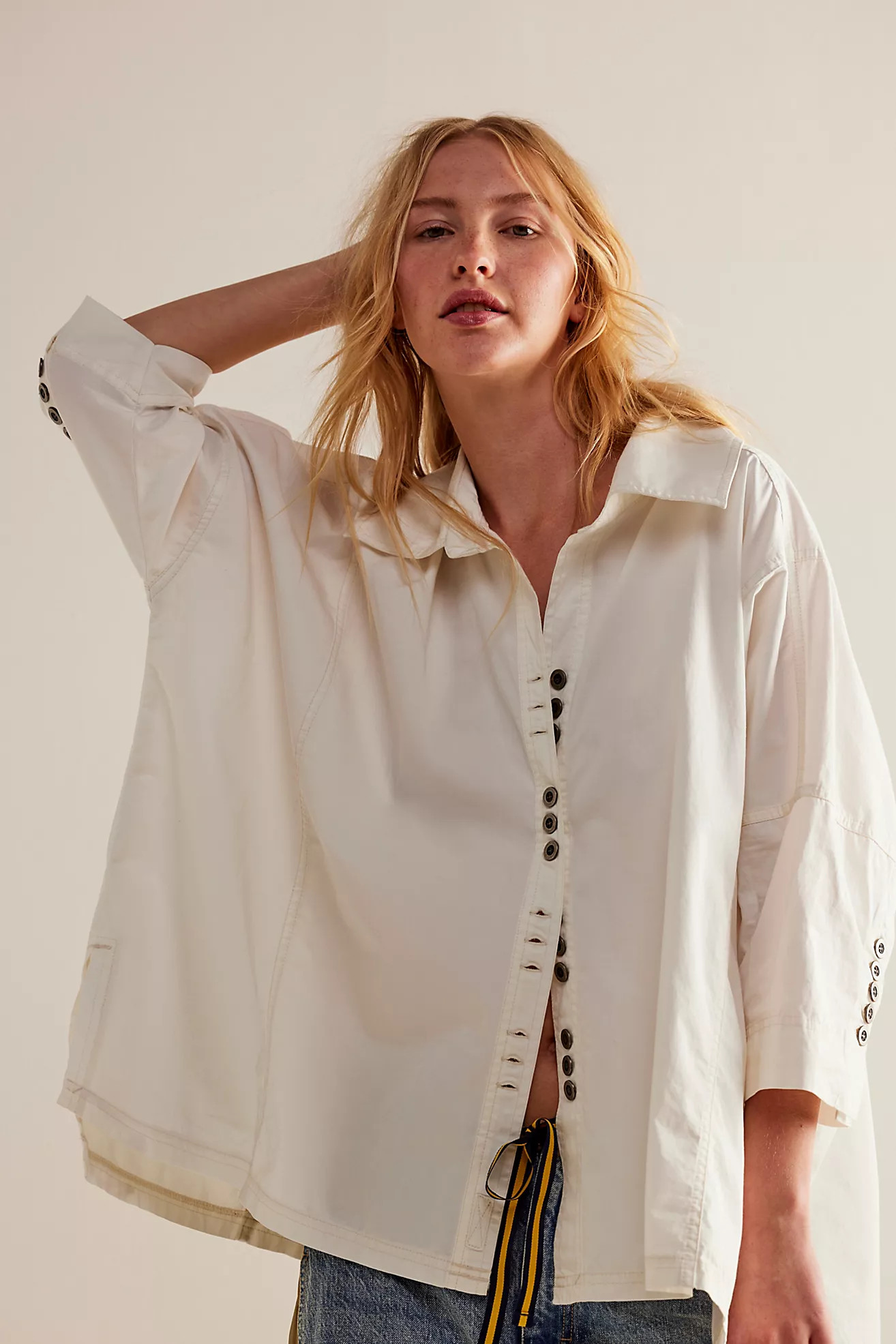 We The Free Pima Cotton Sophie Shirt | Free People (Global - UK&FR Excluded)