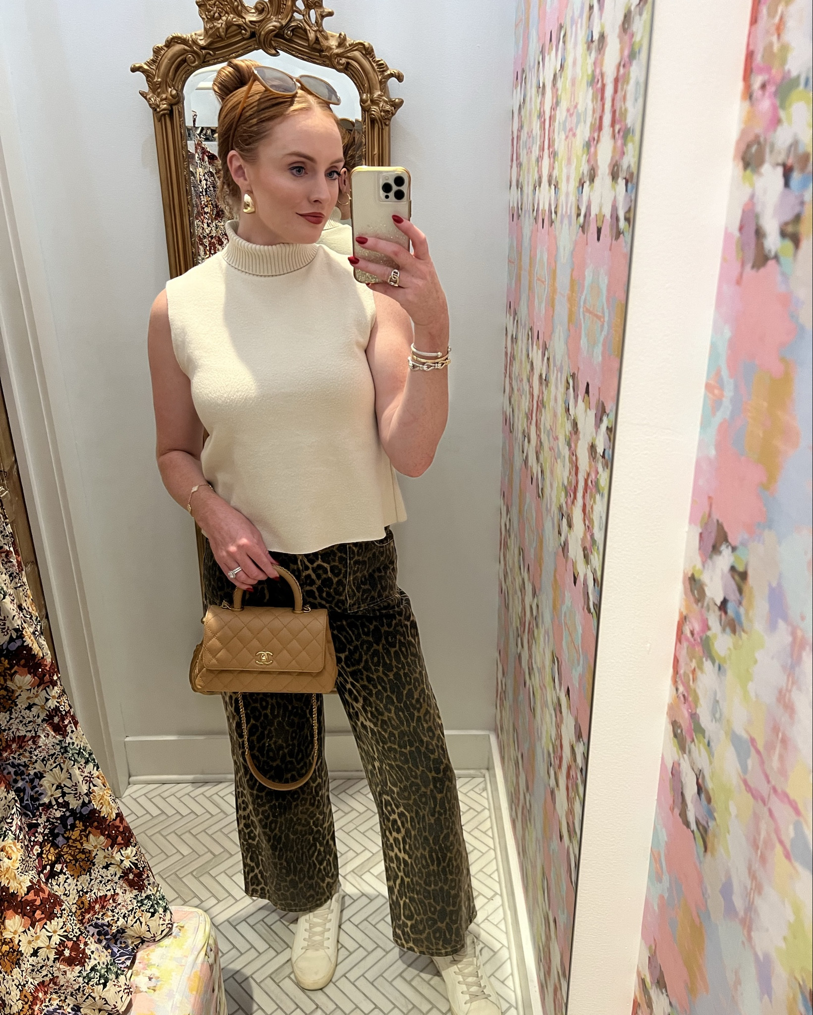 Leopard jeans are on sale! Pants fit true to size, wearing medium. 

Leopard pants - jeans - denim fall style - fall style - fall outfit - under $100

#LTKFindsUnder100 #LTKSaleAlert #LTKSeasonal