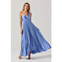ASTR the Label | Rasya One-Shoulder Pleated Maxi Dress in Periwinkle | Size L | ASTR The Label (US)