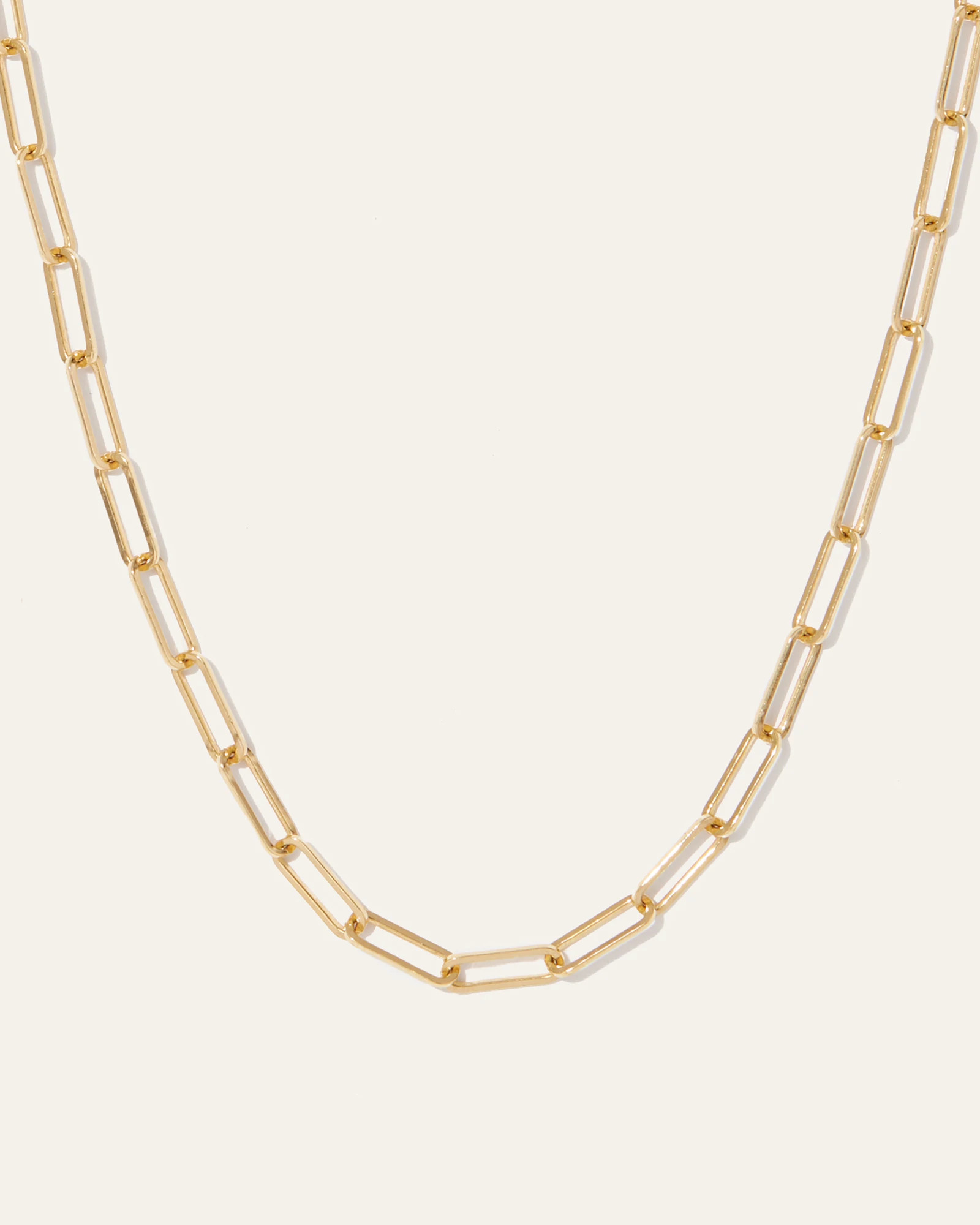 14K Gold Small Paperclip Chain Necklace | Quince