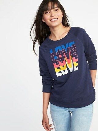 Relaxed Graphic Crew-Neck Sweatshirt for Women | Old Navy US