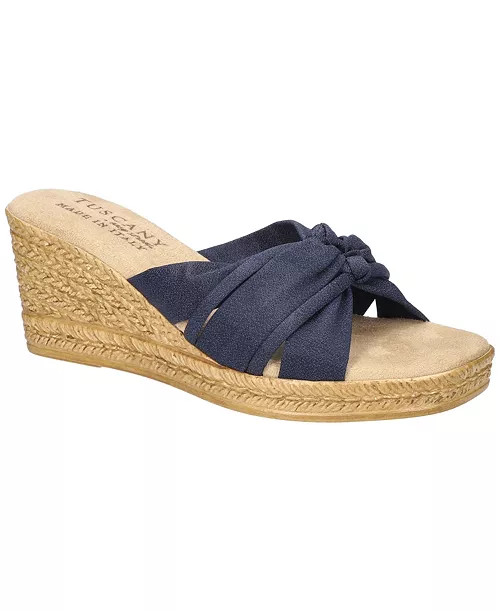 Easy Street Women's Ghita Slip-On Wedge Sandals - Macy's | Macy's