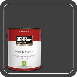 1 gal. Black Flat Low Odor Interior Paint & Primer | The Home Depot