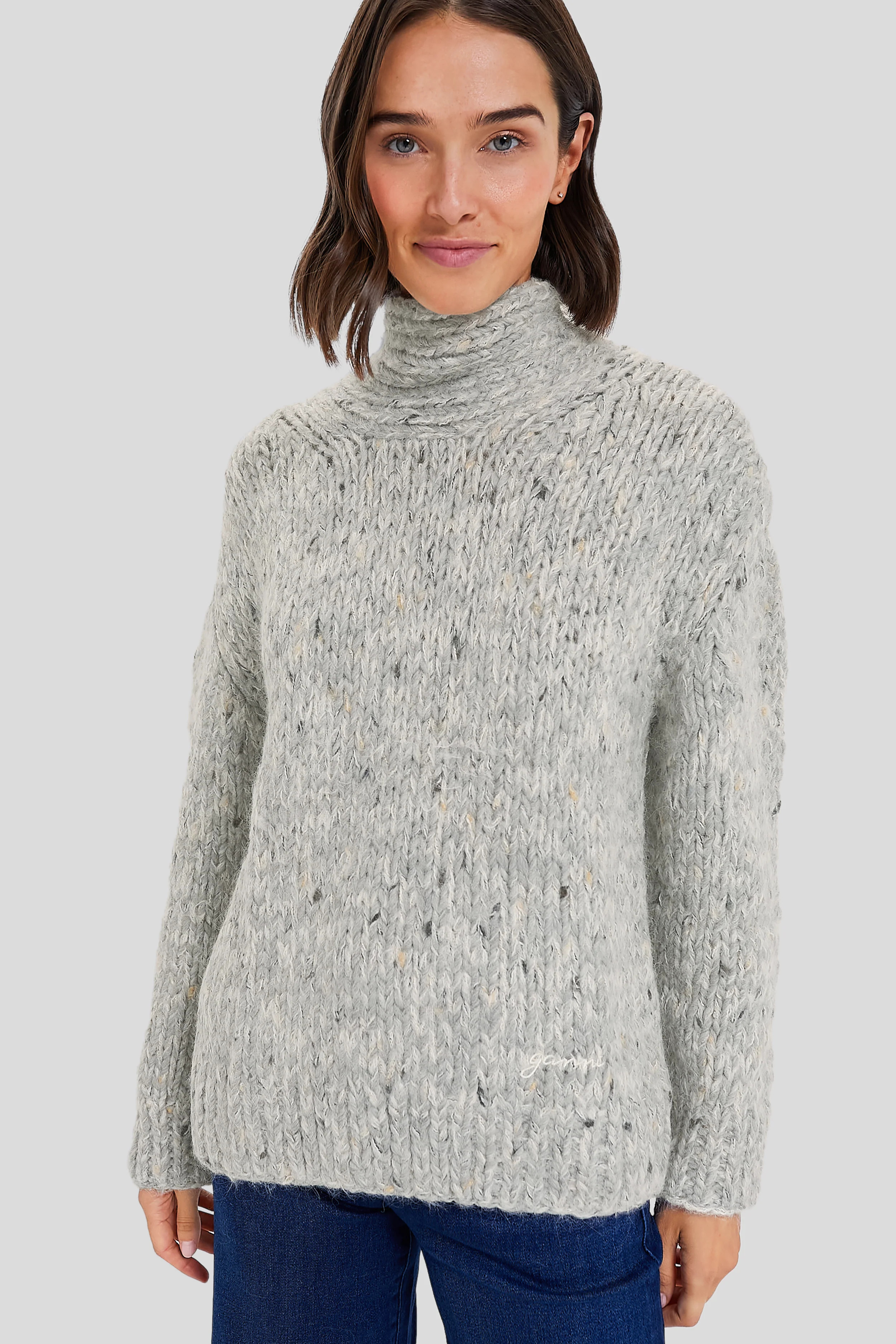 Paloma Melange Chunky Marled Handknit Open Back Pullover | Tuckernuck (US)