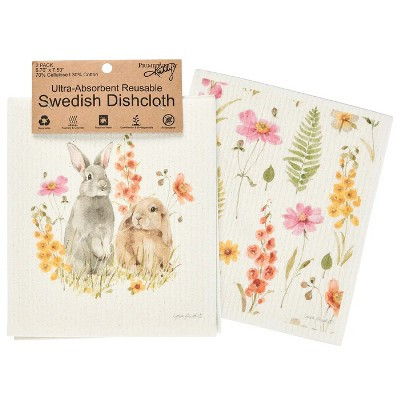 Primitives by Kathy Flower Bunnies Swedish Dishcloth Set | Target