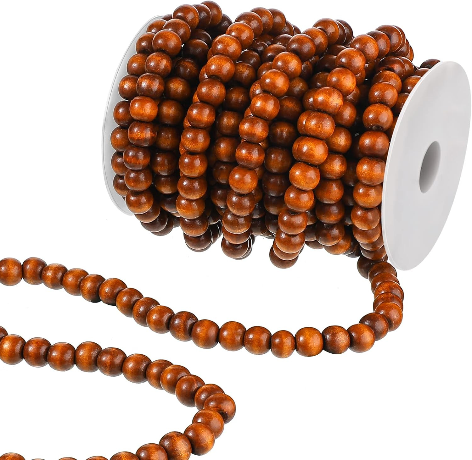 Amazon.com: Christmas Wooden Bead Garland Rustic Farmhouse Bead Garland Xmas Tree Bead Ornaments ... | Amazon (US)