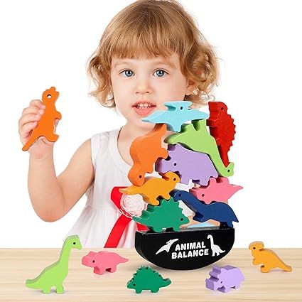 Toys for 3 4 5 6 7 Year Old Boys Girls, FRONOR Dinosaurs Montessori Building Blocks STEM Preschoo... | Amazon (US)