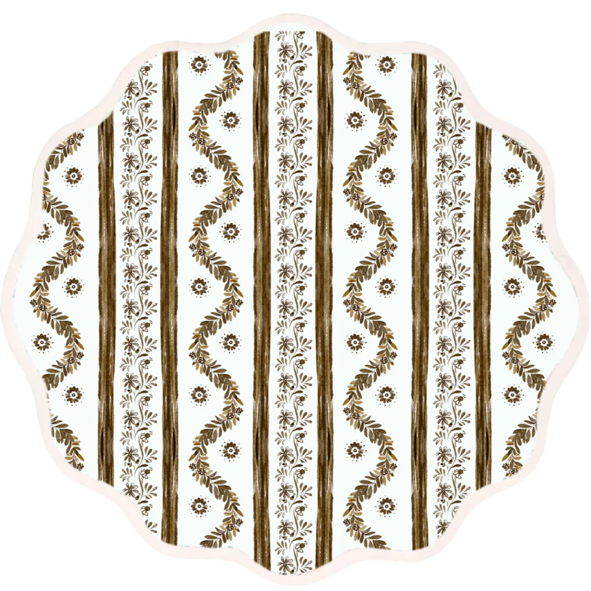 Boxwood Garden Round Placemat | Espresso {Sold in sets of 2) | Christian Ladd Home