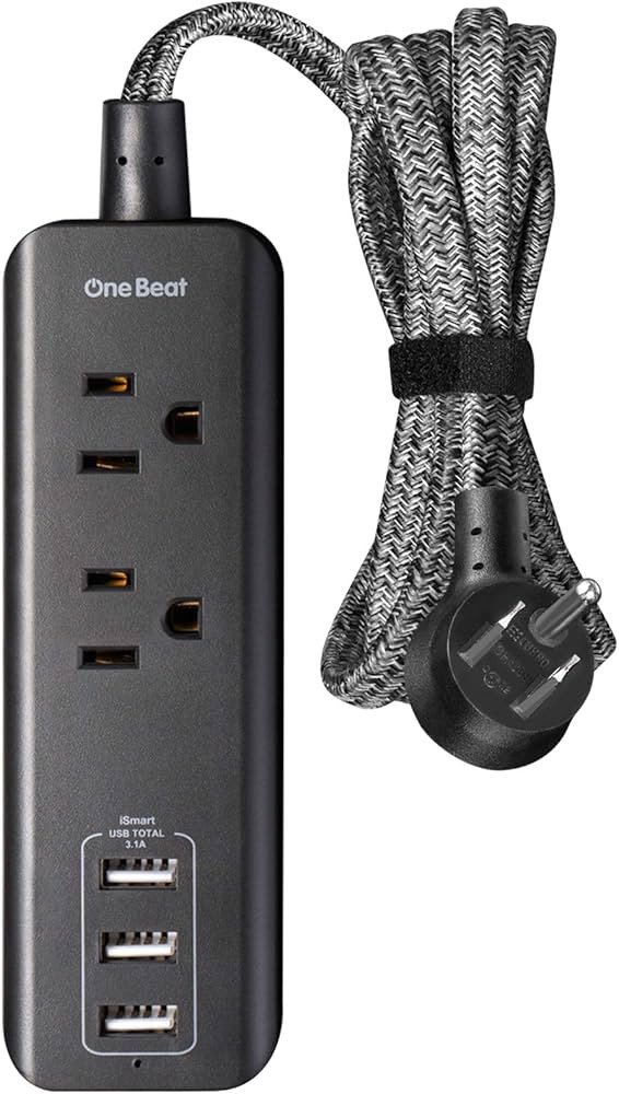 Power Strip Power Bar with 3 USB Charging Ports 2 Outlets, Desktop Charging Station without Surge... | Amazon (CA)