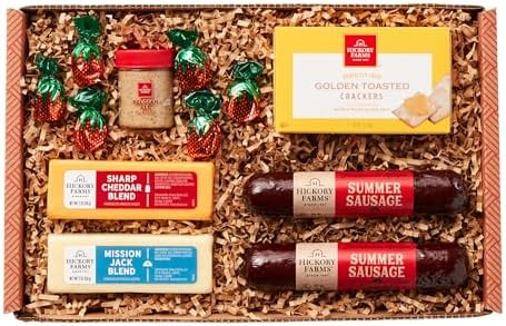 Hickory Farms Farmhouse Meat & Cheese Food Gift Basket (Small) - Box Set | Charcuterie Board Food... | Amazon (US)