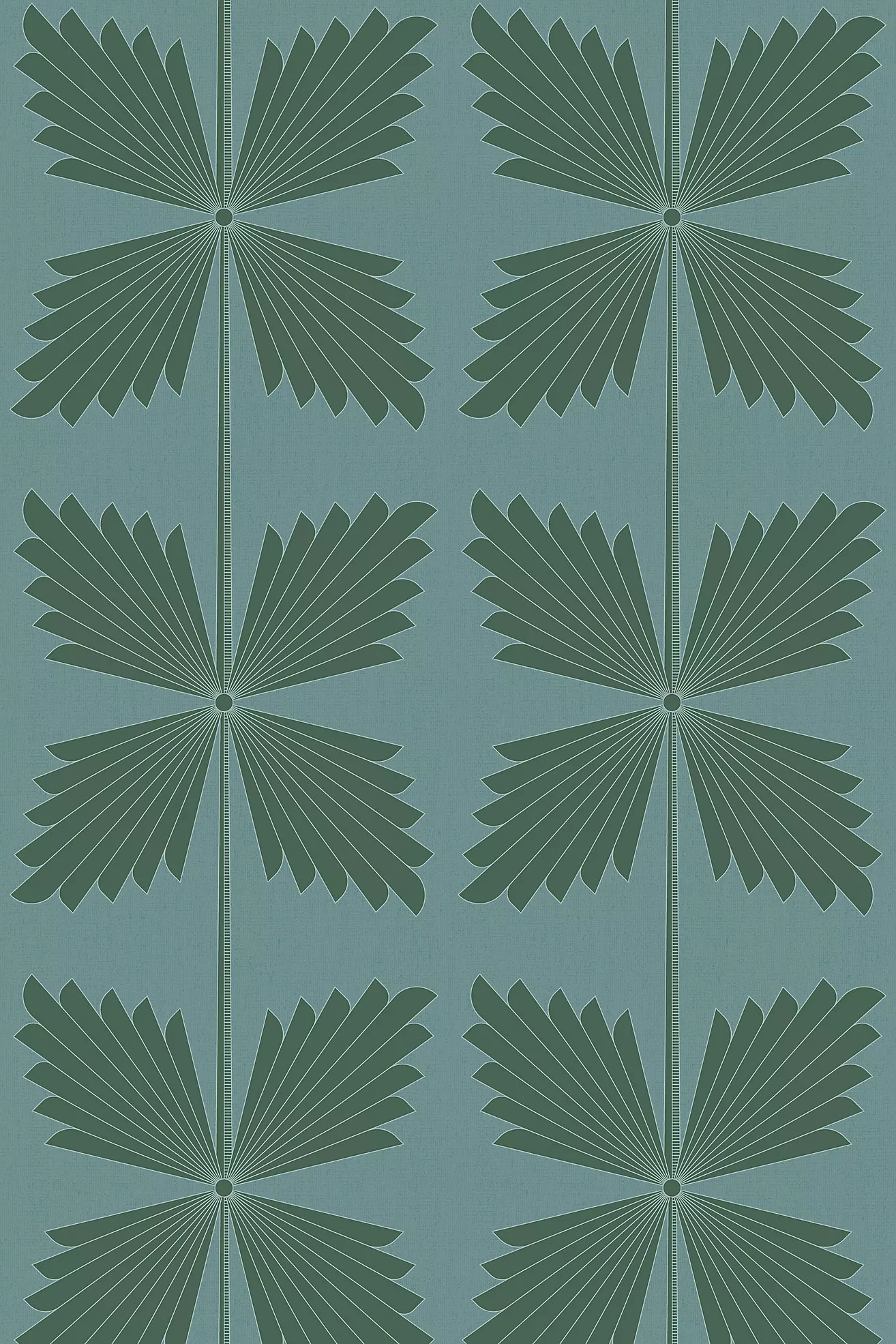 Mitchell Black Palmetto Tropical Art Deco Style Wallpaper | Anthropologie (US)