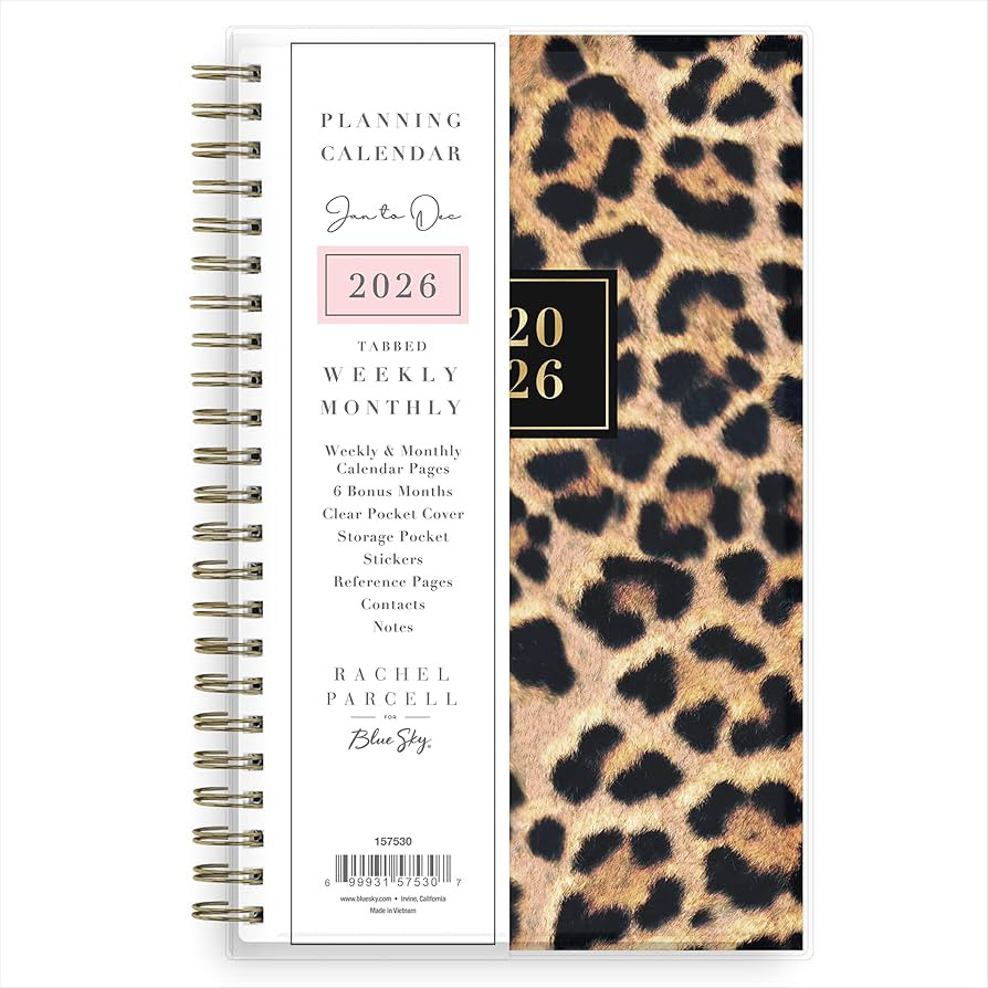 Blue Sky Rachel Parcell 2026 Weekly and Monthly Planner Calendar, January 2026 - December 2026, 5... | Amazon (US)