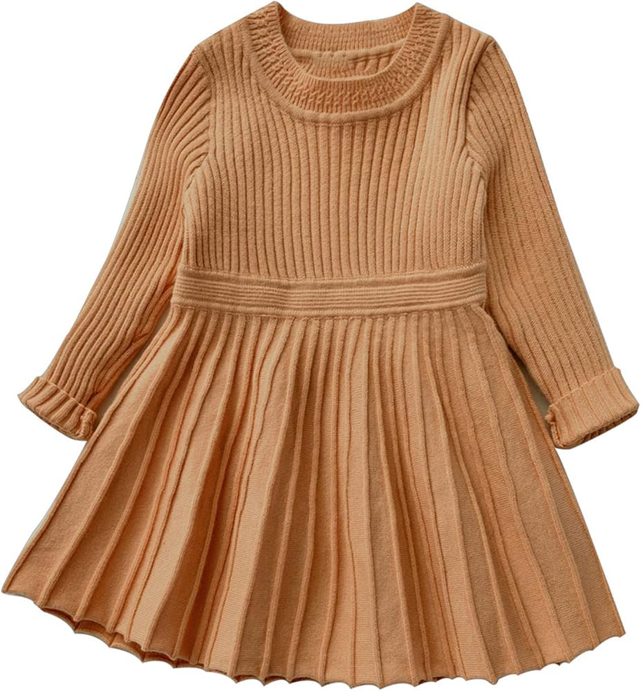 Geeda Girl Winter Long Sweater Dress Woolen Knitted Dress | Amazon (US)